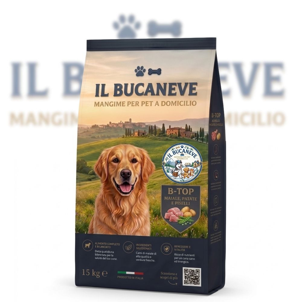 B-top: carne di maiale, patate, piselli 15 kg